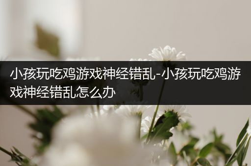 小孩玩吃鸡游戏神经错乱-小孩玩吃鸡游戏神经错乱怎么办