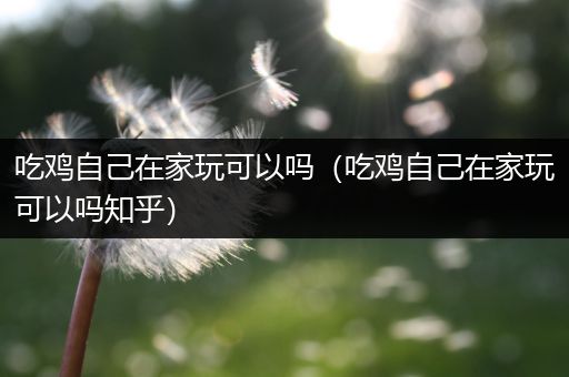吃鸡自己在家玩可以吗（吃鸡自己在家玩可以吗知乎）