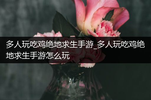 多人玩吃鸡绝地求生手游_多人玩吃鸡绝地求生手游怎么玩