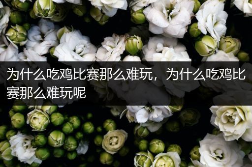 为什么吃鸡比赛那么难玩，为什么吃鸡比赛那么难玩呢