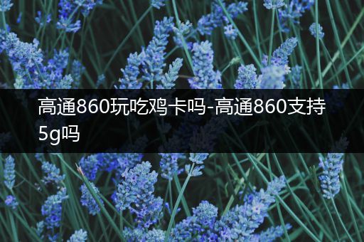 高通860玩吃鸡卡吗-高通860支持5g吗