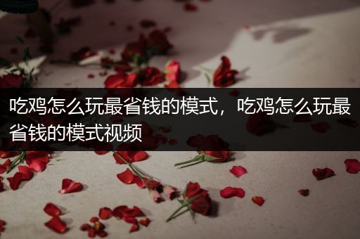 吃鸡怎么玩最省钱的模式，吃鸡怎么玩最省钱的模式视频