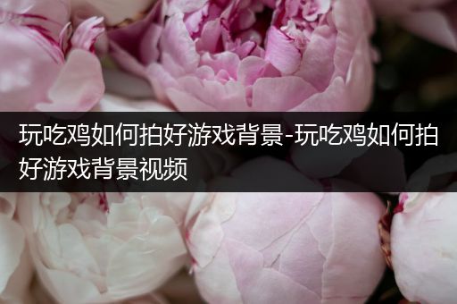玩吃鸡如何拍好游戏背景-玩吃鸡如何拍好游戏背景视频