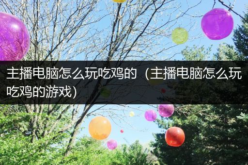 主播电脑怎么玩吃鸡的（主播电脑怎么玩吃鸡的游戏）