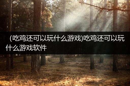 （吃鸡还可以玩什么游戏)吃鸡还可以玩什么游戏软件