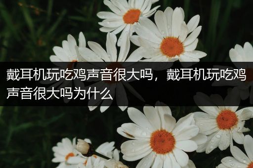 戴耳机玩吃鸡声音很大吗，戴耳机玩吃鸡声音很大吗为什么