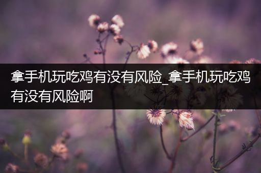 拿手机玩吃鸡有没有风险_拿手机玩吃鸡有没有风险啊