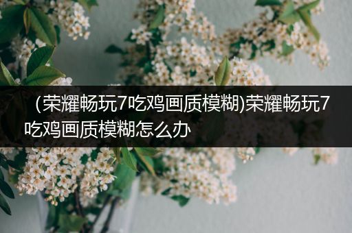 （荣耀畅玩7吃鸡画质模糊)荣耀畅玩7吃鸡画质模糊怎么办