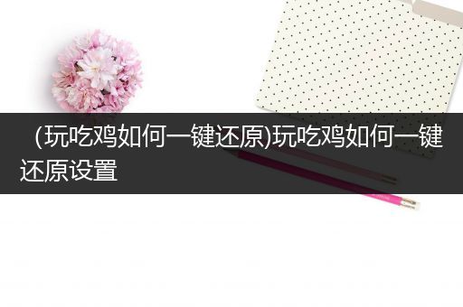 （玩吃鸡如何一键还原)玩吃鸡如何一键还原设置