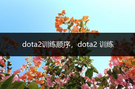 dota2训练顺序，dota2 训练