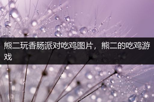 熊二玩香肠派对吃鸡图片，熊二的吃鸡游戏