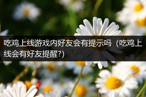 吃鸡上线游戏内好友会有提示吗（吃鸡上线会有好友提醒?）