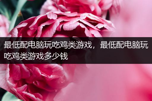 最低配电脑玩吃鸡类游戏，最低配电脑玩吃鸡类游戏多少钱