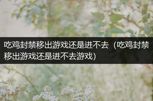 吃鸡封禁移出游戏还是进不去（吃鸡封禁移出游戏还是进不去游戏）