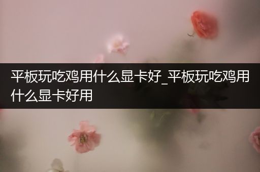 平板玩吃鸡用什么显卡好_平板玩吃鸡用什么显卡好用