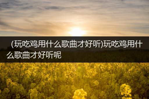 （玩吃鸡用什么歌曲才好听)玩吃鸡用什么歌曲才好听呢