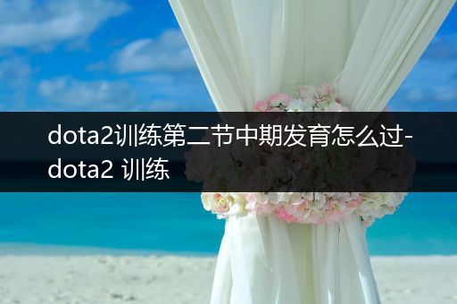 dota2训练第二节中期发育怎么过-dota2 训练