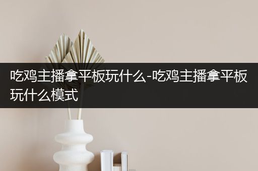 吃鸡主播拿平板玩什么-吃鸡主播拿平板玩什么模式