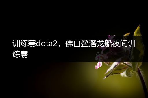训练赛dota2，佛山叠滘龙船夜间训练赛