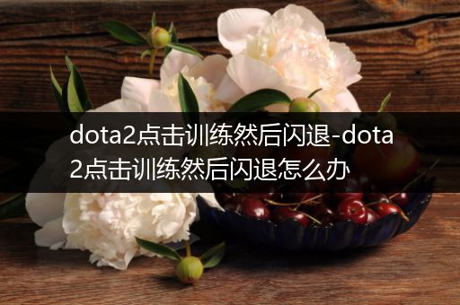 dota2点击训练然后闪退-dota2点击训练然后闪退怎么办