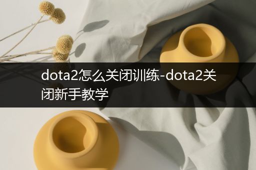 dota2怎么关闭训练-dota2关闭新手教学