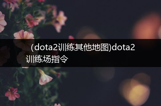 （dota2训练其他地图)dota2训练场指令