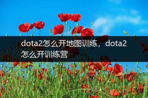 dota2怎么开地图训练，dota2怎么开训练营
