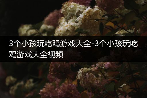 3个小孩玩吃鸡游戏大全-3个小孩玩吃鸡游戏大全视频