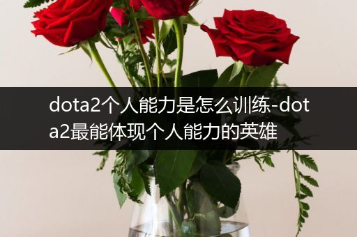 dota2个人能力是怎么训练-dota2最能体现个人能力的英雄