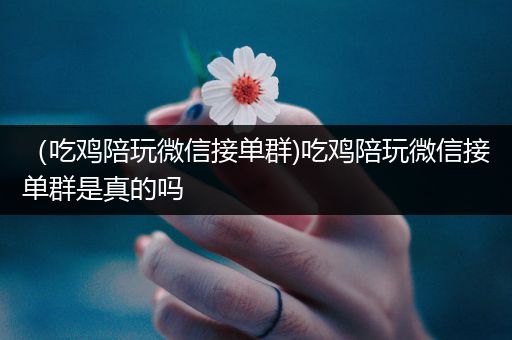 （吃鸡陪玩微信接单群)吃鸡陪玩微信接单群是真的吗