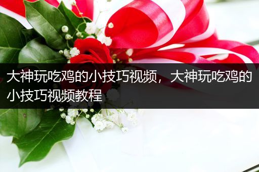 大神玩吃鸡的小技巧视频，大神玩吃鸡的小技巧视频教程